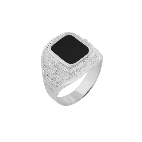 Herrenring aus Silber 925 mit Onix