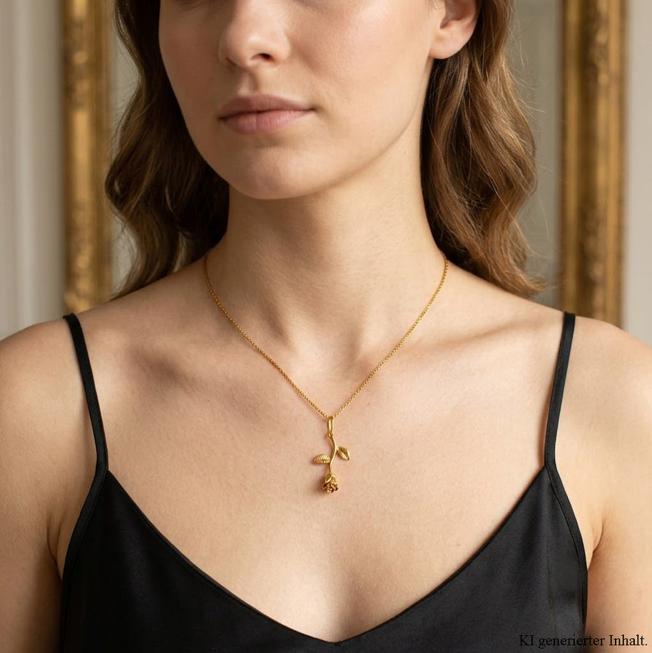 Anhänger „Rose“ aus Gelbgold