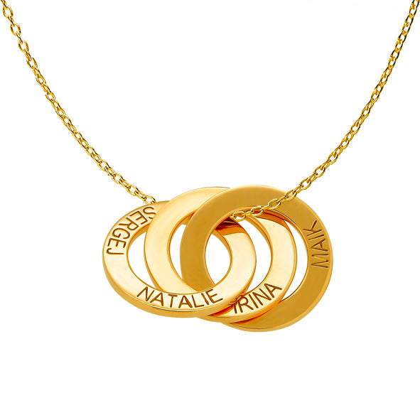 Custom Gold Pendant with Children's Names