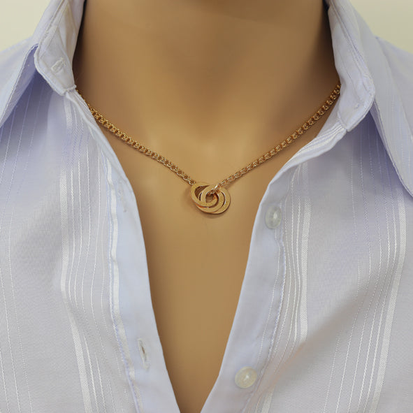 Custom Gold Pendant with Children's Names
