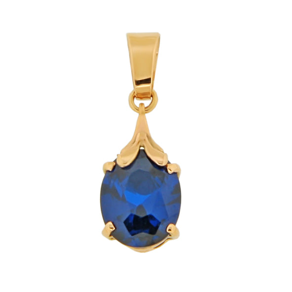Anhänger mit Saphir aus Gold Rotgold / 750
