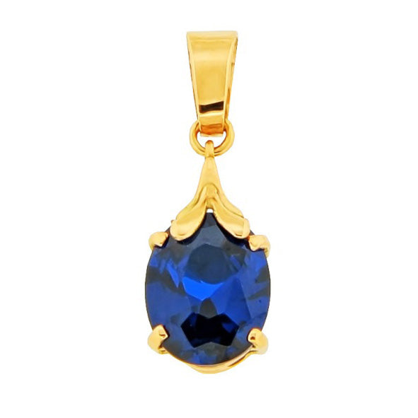 Anhänger mit Saphir aus Gold Gelbgold / 333