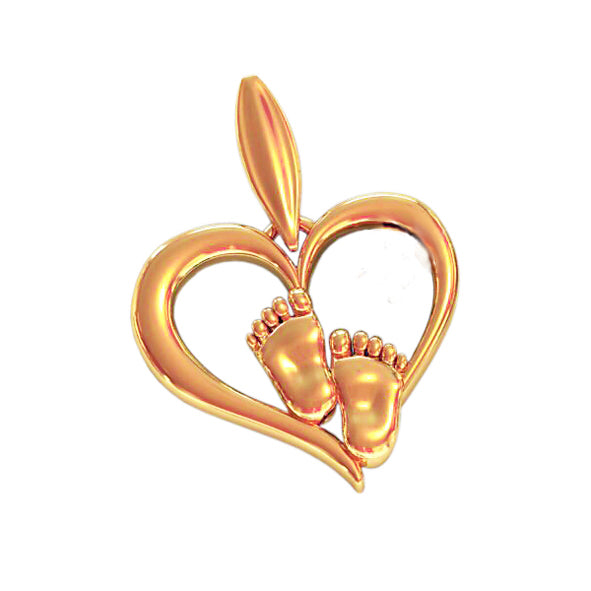 Anhänger aus Gold // Babyfüße