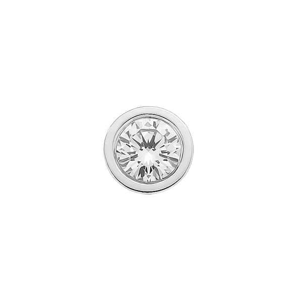 Gold Solitaire Pendant with Bezel-Set Cubic Zirconia