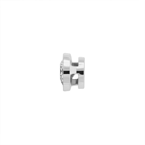 Gold Solitaire Pendant with Bezel-Set Cubic Zirconia