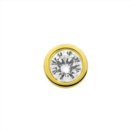 Gold Solitaire Pendant with Bezel-Set Cubic Zirconia