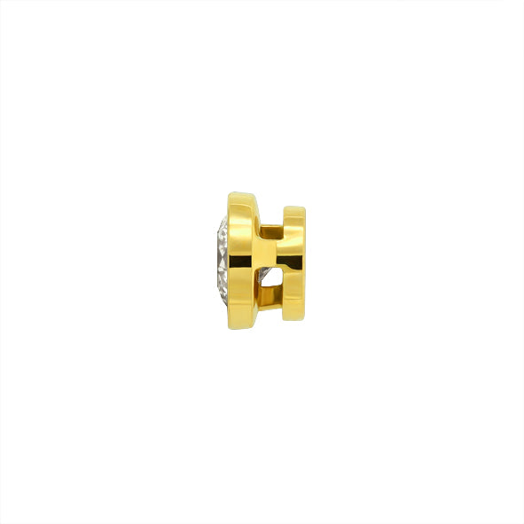 Gold Solitaire Pendant with Bezel-Set Cubic Zirconia
