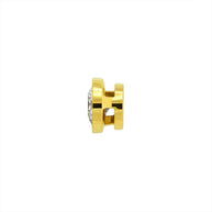 Gold Solitaire Pendant with Bezel-Set Cubic Zirconia