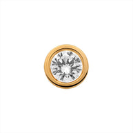 Gold Solitaire Pendant with Bezel-Set Cubic Zirconia
