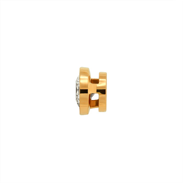 Gold Solitaire Pendant with Bezel-Set Cubic Zirconia