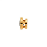 Gold Solitaire Pendant with Bezel-Set Cubic Zirconia