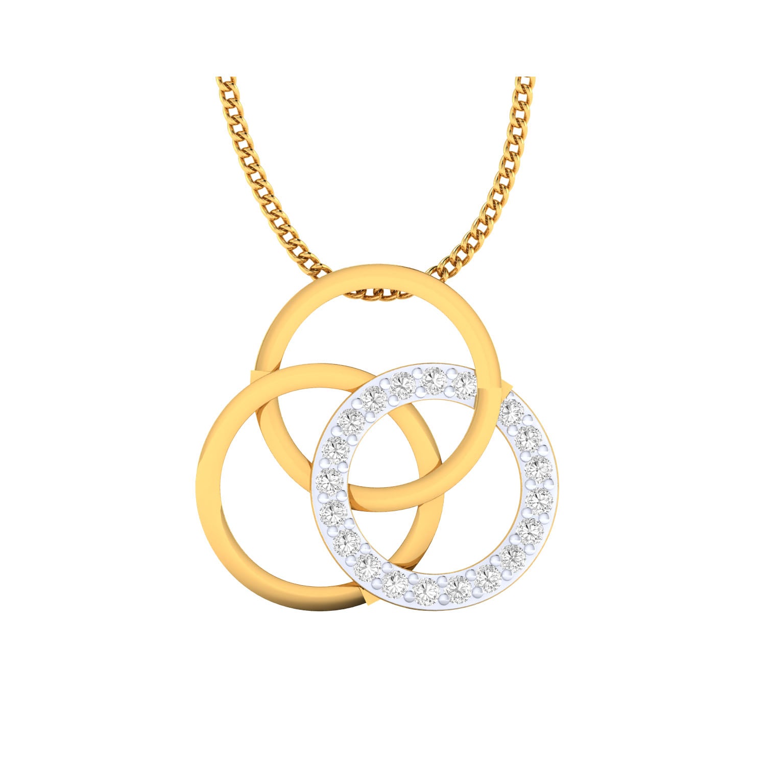 Gold Pendant with Diamonds – Custom Made