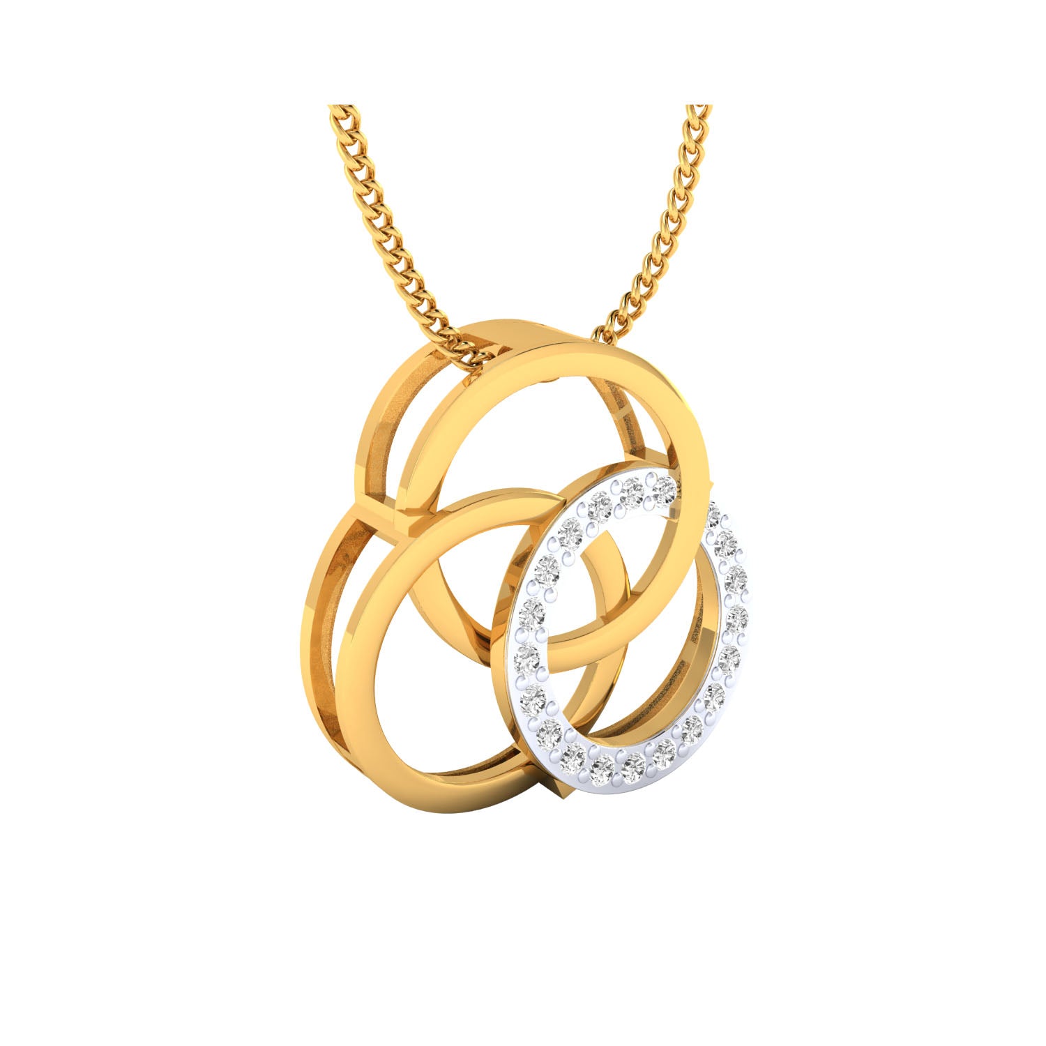 Gold Pendant with Diamonds – Custom Made