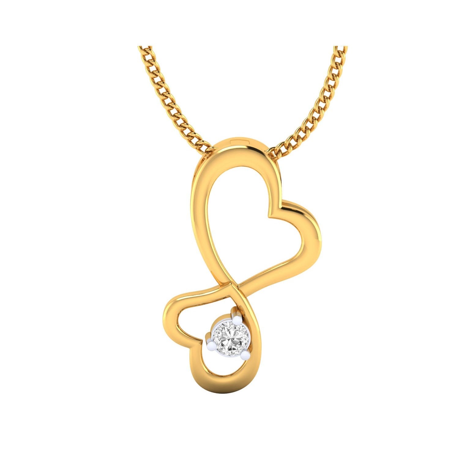 Gold Pendant with Diamonds – Custom Made