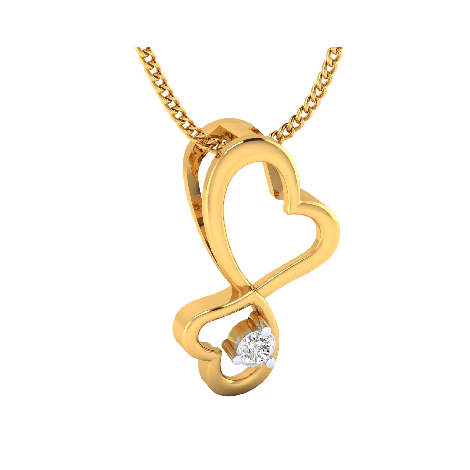 Gold Pendant with Diamonds – Custom Made