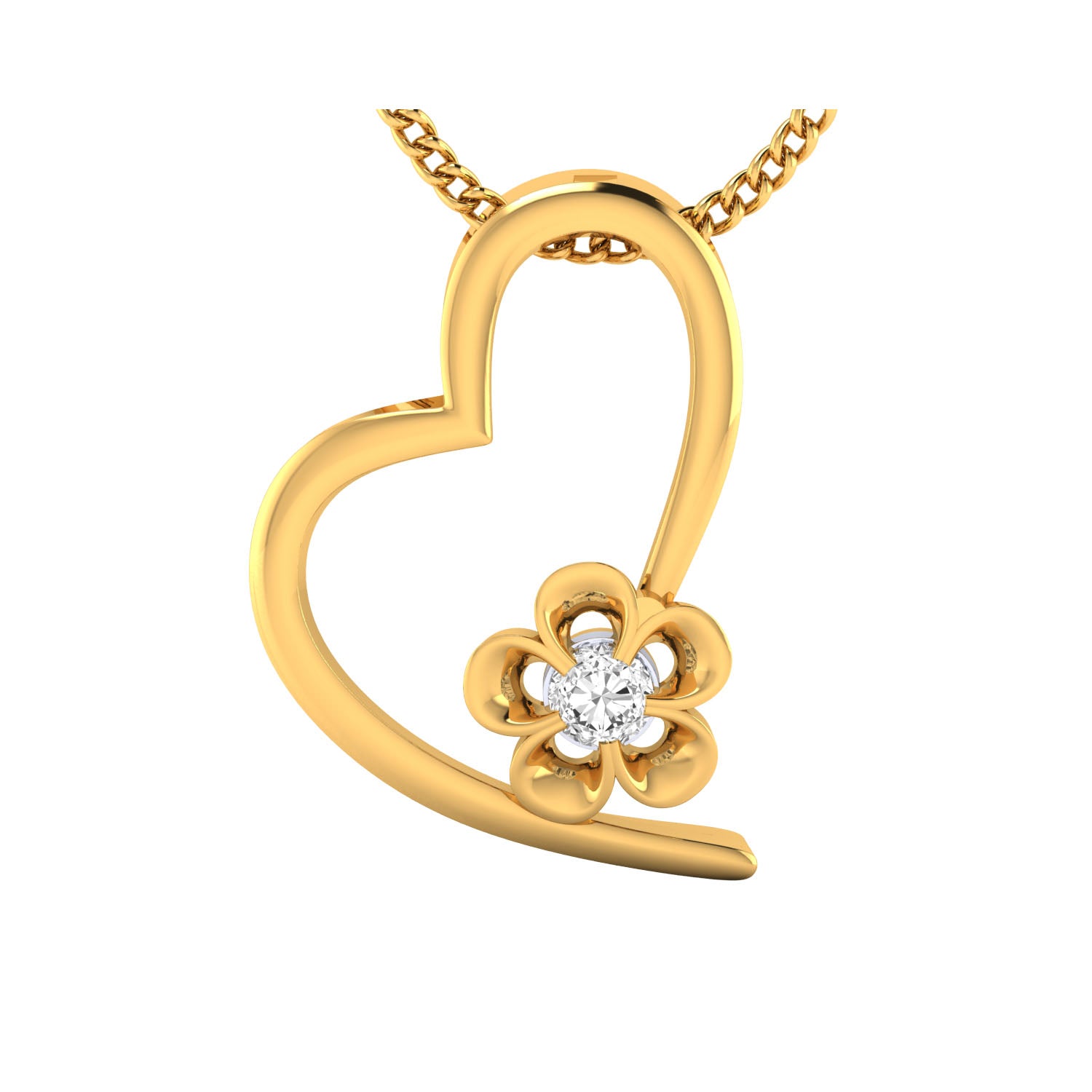 Custom-Made Gold Pendant with Diamonds