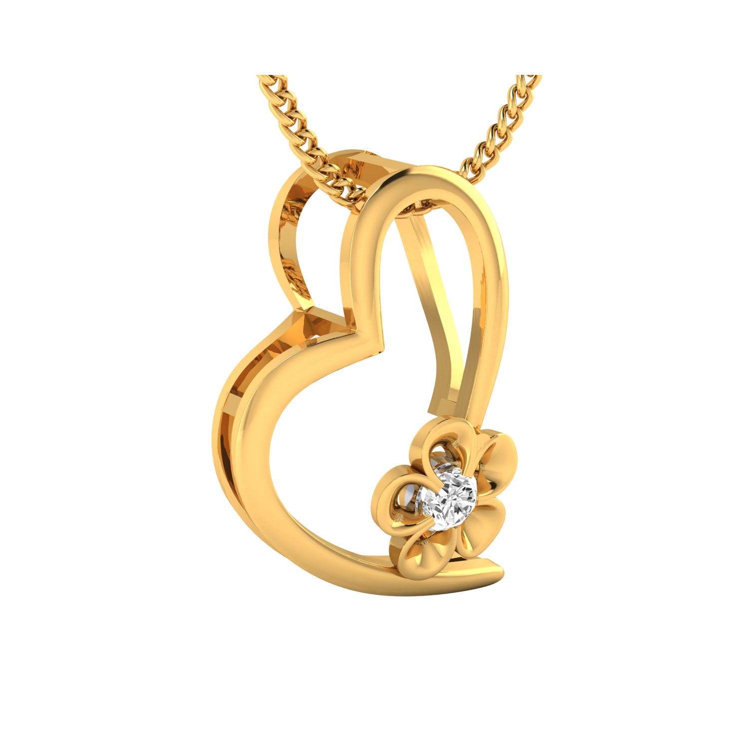 Custom-Made Gold Pendant with Diamonds