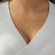 Custom-Made Gold Pendant with Diamonds
