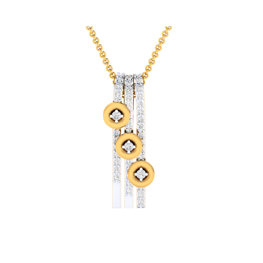 Gold Pendant with Diamonds – Custom Made