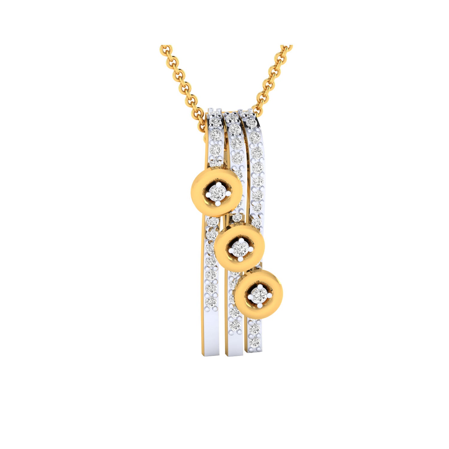 Gold Pendant with Diamonds – Custom Made