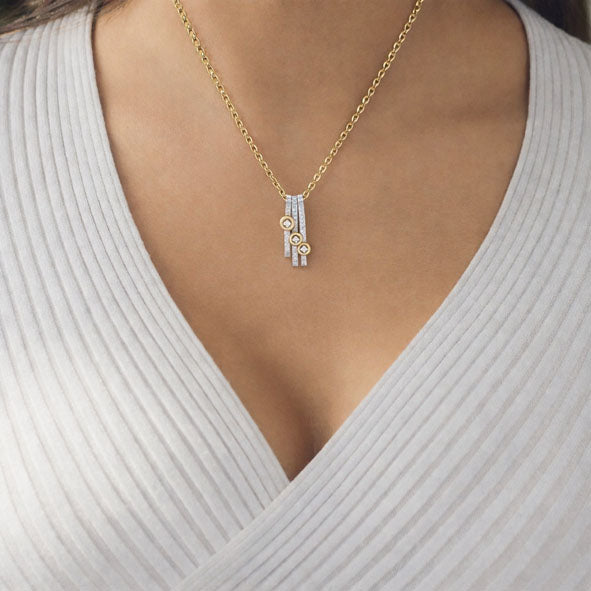 Gold Pendant with Diamonds – Custom Made