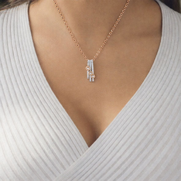 Gold Pendant with Diamonds – Custom Made