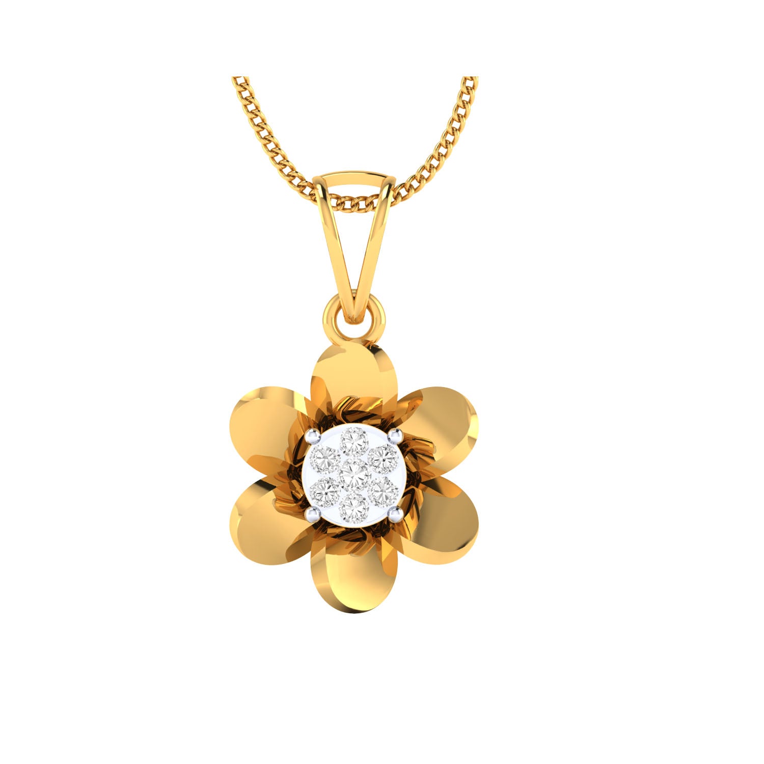 Gold Pendant with Diamonds – Custom Made