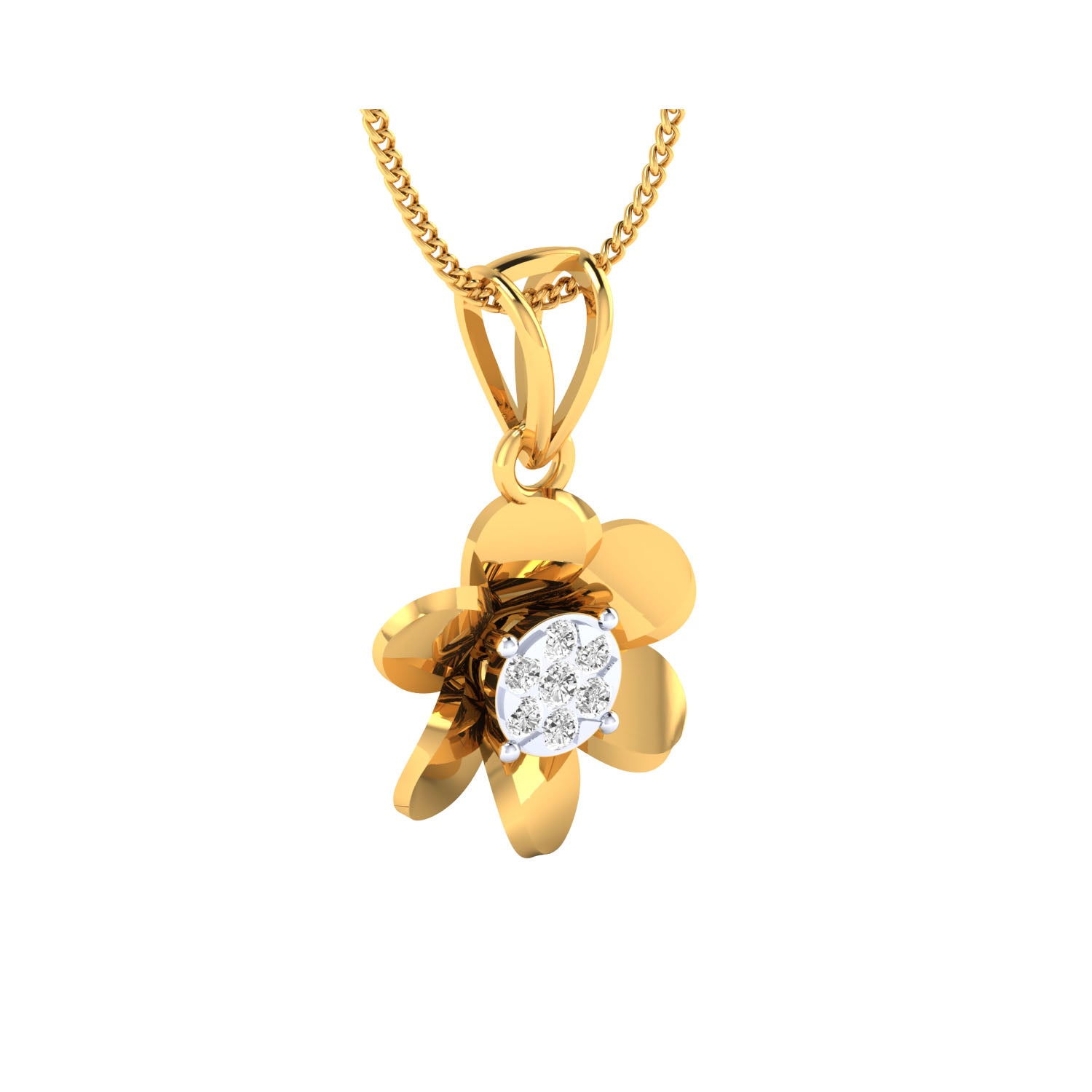 Gold Pendant with Diamonds – Custom Made
