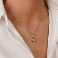Gold Pendant with Diamonds – Custom Made
