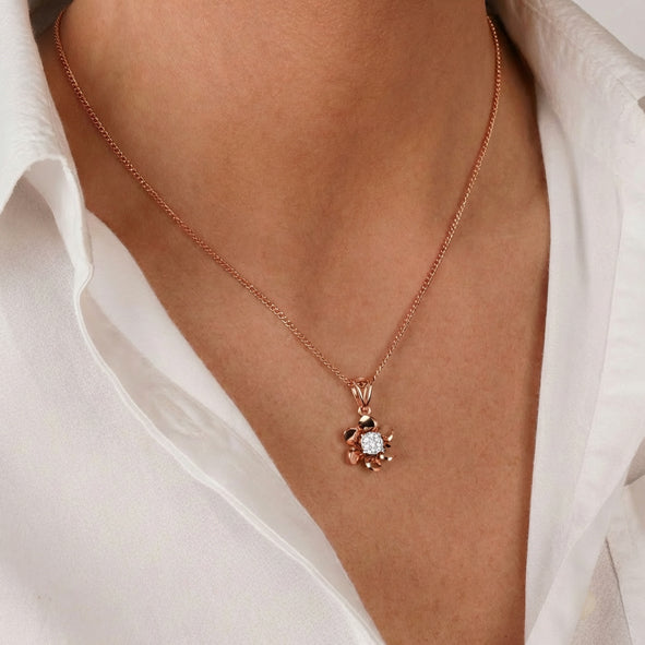 Gold Pendant with Diamonds – Custom Made