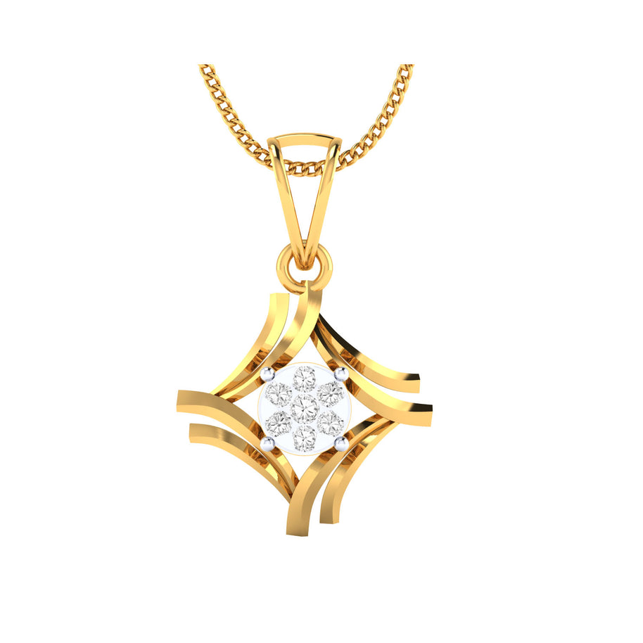 Gold Pendant with Diamonds – Custom Made