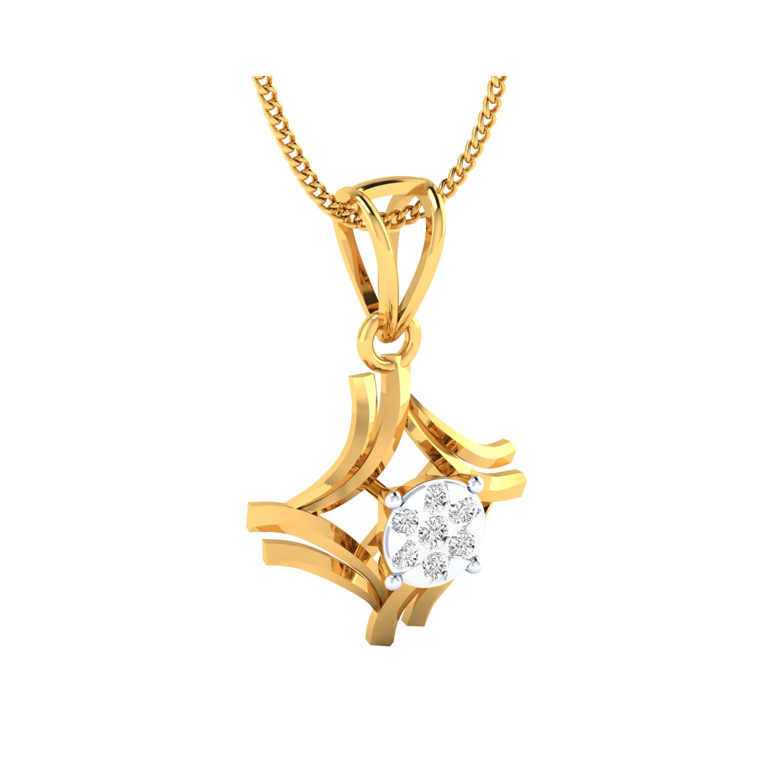 Gold Pendant with Diamonds – Custom Made
