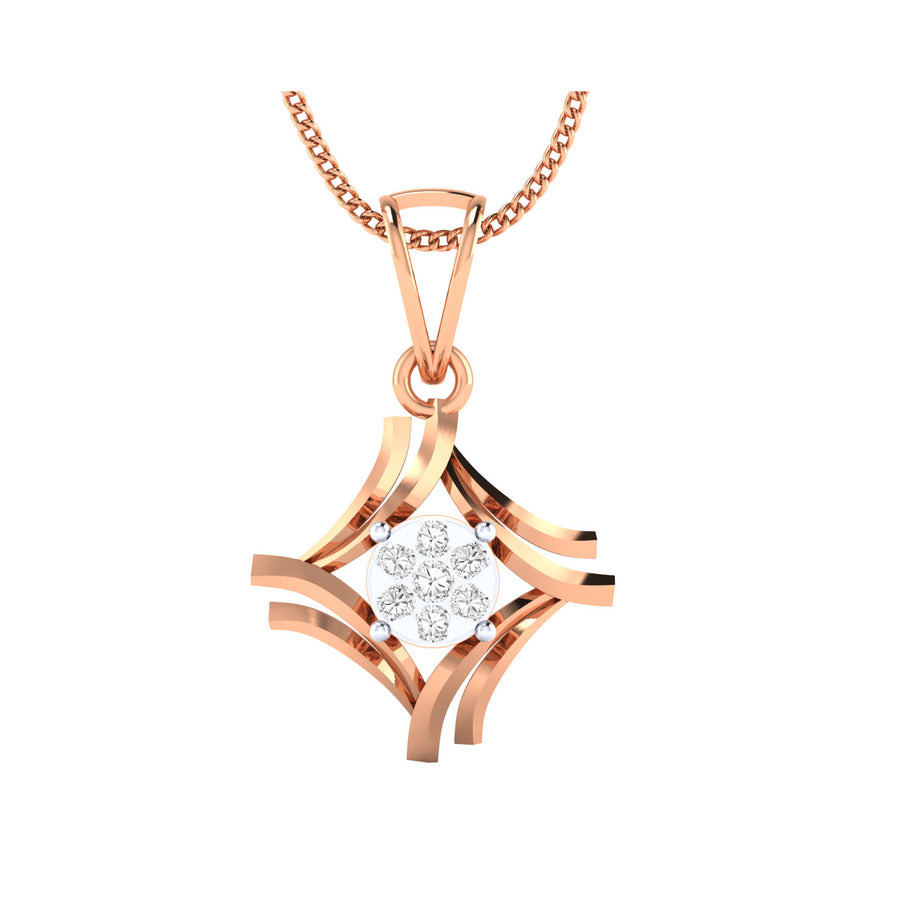 Gold Pendant with Diamonds – Custom Made