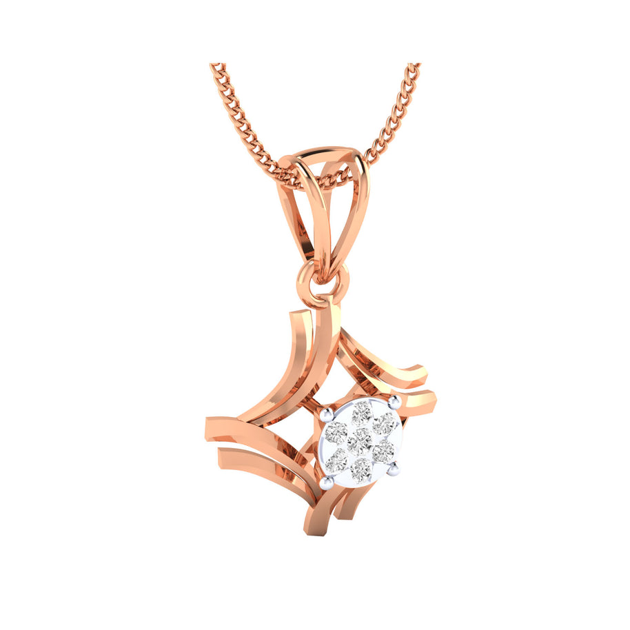 Gold Pendant with Diamonds – Custom Made