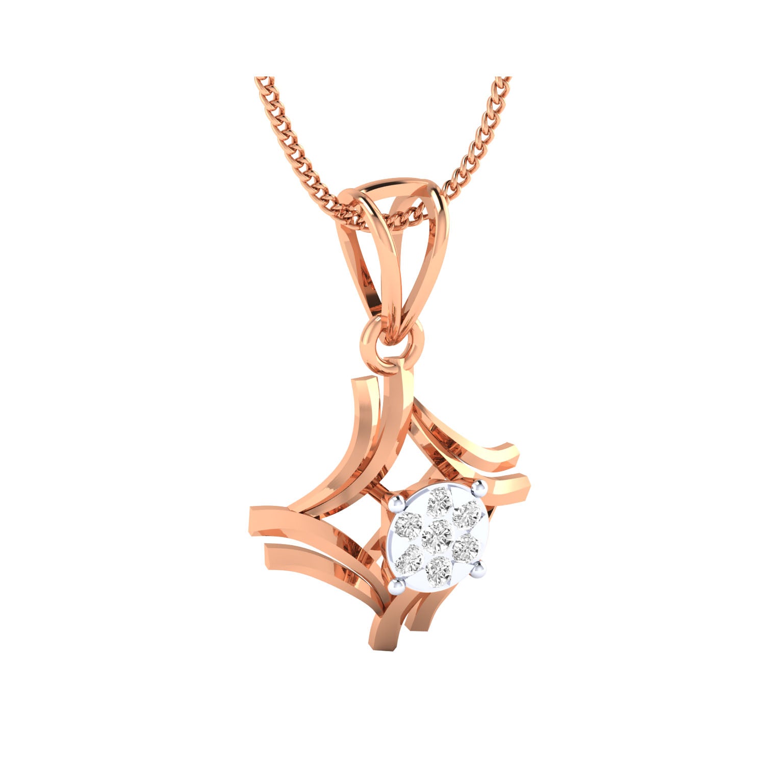 Gold Pendant with Diamonds – Custom Made