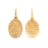 Muttergottes mit Kind - Anhänger, Amulett, Ikone in Gold