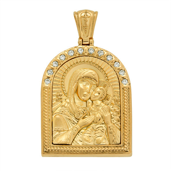 Anhänger Russische Ikone aus Gold