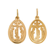 Orthodoxe Amulette, Ikone Jesus Chrestos aus Gold