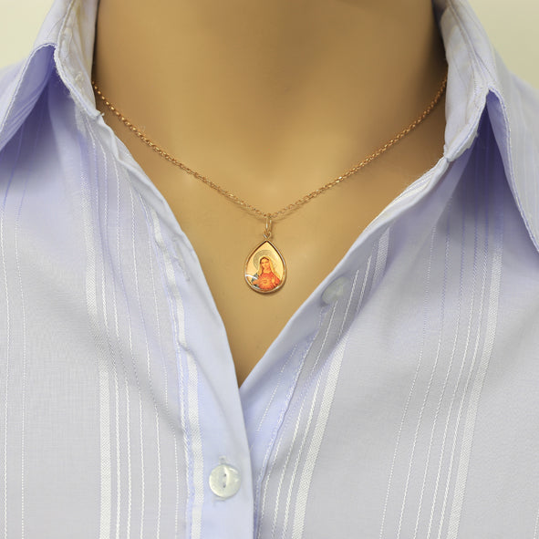 Ikone, Mutter Gottes in Rotgold 585