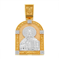 Gold Pendant Icon of Our Lady of Vladimir