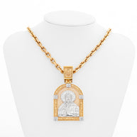 Gold Pendant Icon of Our Lady of Vladimir