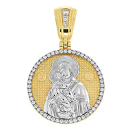 Gold Pendant Icon of Our Lady of Vladimir