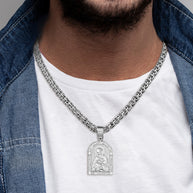 Goldene Ikone – Anhänger mit Jesus Christus und der Wladimirer Gottesmutter.