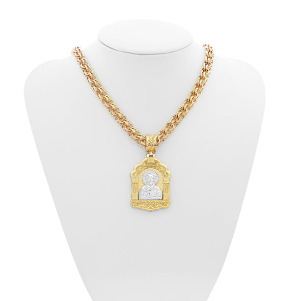 Russische Ikone von Jesus Christus und der Kasaner Gottesmutter