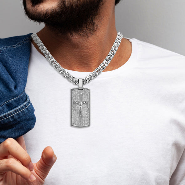 Икона Ладанка из серебра Иисус Христос