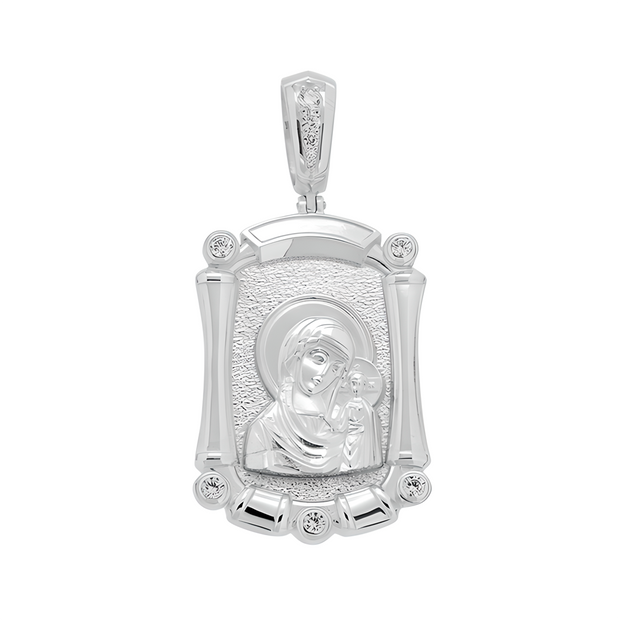 Anhänger Russische Ikone Silber 925 Muttergottes mit kind