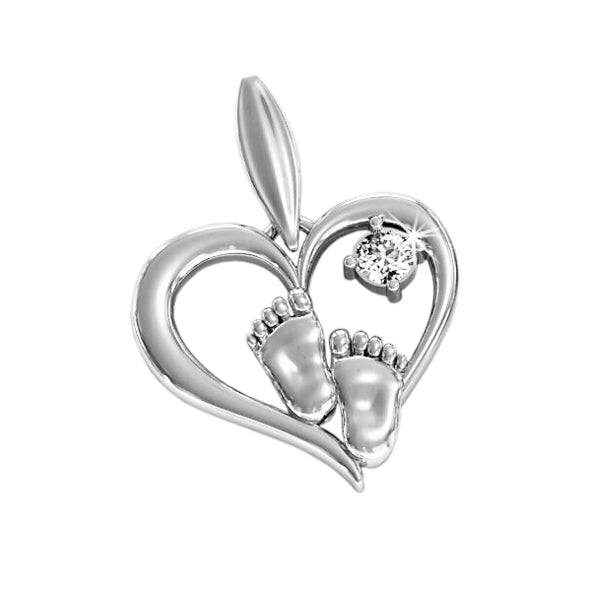 Anhänger Babyfuß aus Silber 925