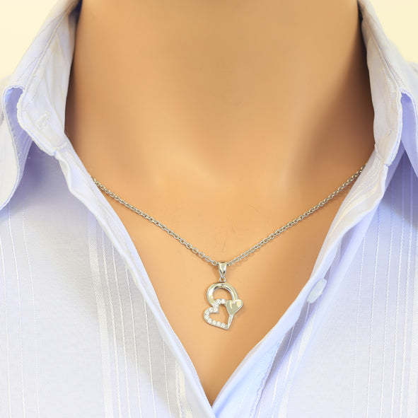 Anhänger in Silber mit Zirkonia