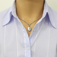 Серебряный медальон для фото / открывающийся