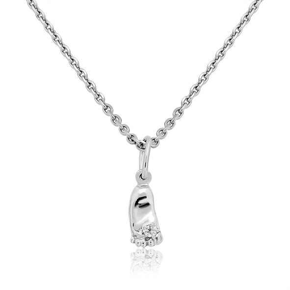 Anhänger Babyfuß aus Silber